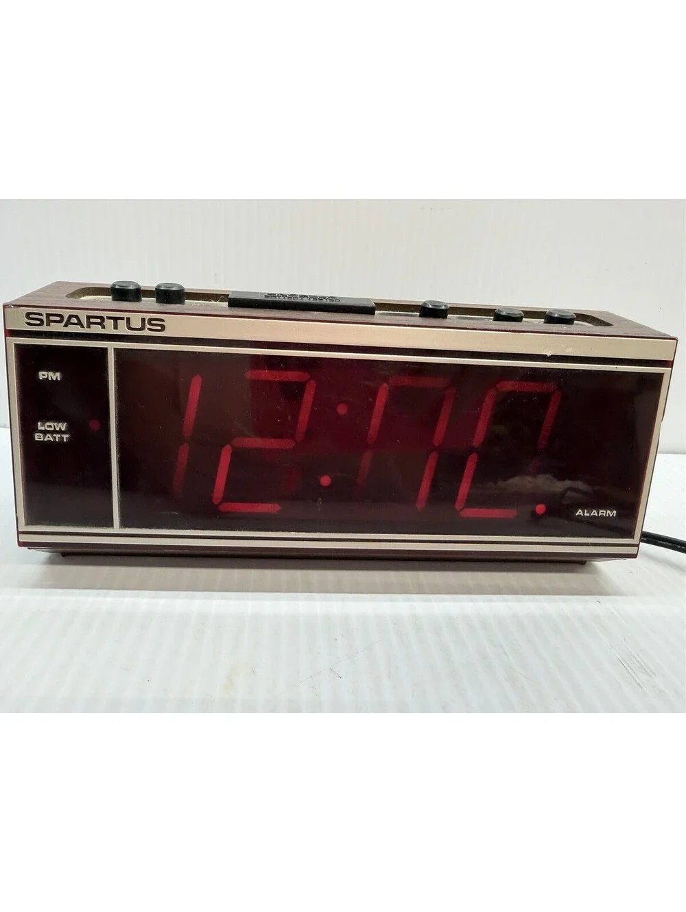 Spartus Electronic Digital Alarm Clock Model 1099 Retro Large Display